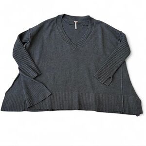Free People Charcoal Knit Sweater